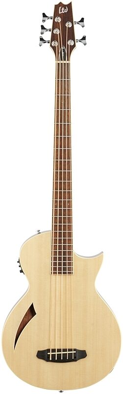 ESP LTD TL5 Thinline Acoustic-Electric Bass, Natural, Full Straight Front
