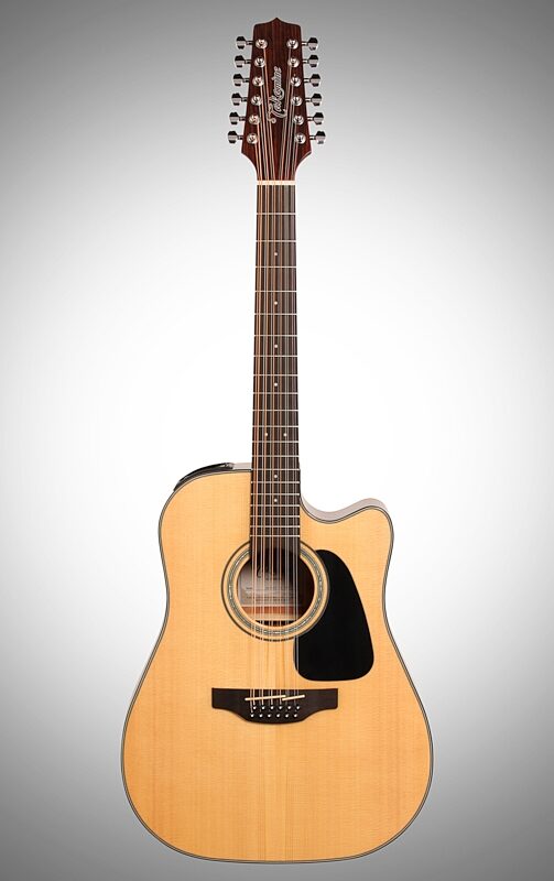 Takamine GD30CE Cutaway Acoustic-Electric Guitar, 12-String, Natural, Full Straight Front