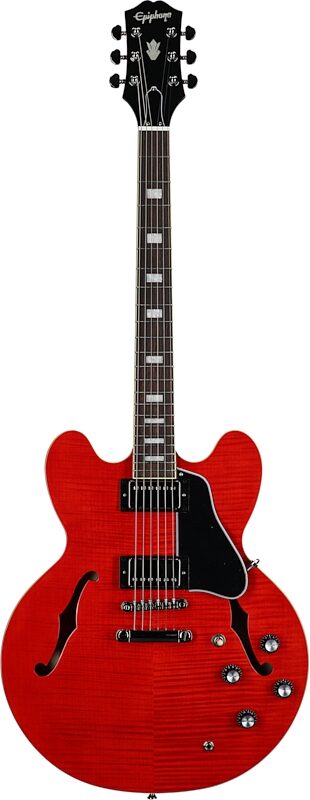Epiphone Marty Schwartz ES-335 Electric Guitar (with Case), Sixties Cherry, Full Straight Front