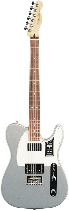 Fender Player Telecaster HH Pau Ferro Electric Guitar, Silver, Full Straight Front