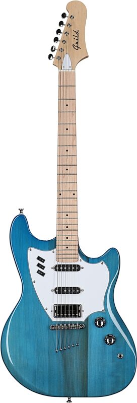 Guild Surfliner Electric Guitar, Catalina Blue, Full Straight Front