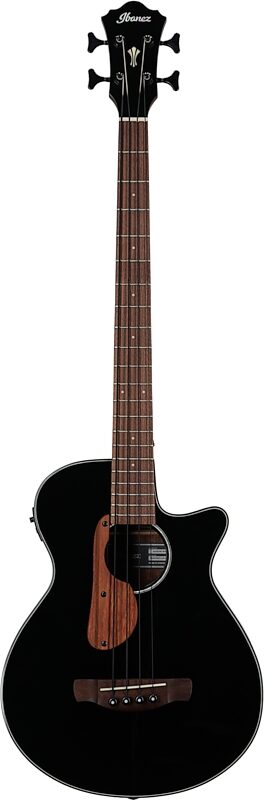 Ibanez AEGB24E Acoustic-Electric Bass, Black High Gloss, Full Straight Front