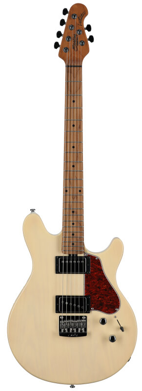 Sterling by Music Man James Valentine JV60 Electric Guitar, Trans Buttermilk, Full Straight Front