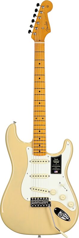 Fender American Vintage II 1957 Stratocaster Electric Guitar, with Maple Fingerboard (and Case), Vintage Blonde, Full Straight Front