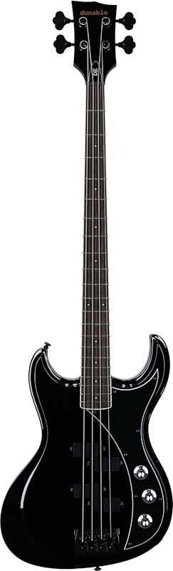 Dunable Gnarwhal DE Bass Guitar (with Gig Bag), Black Gloss, Full Straight Front