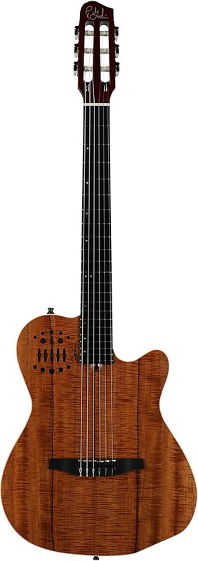 Godin ACS Nylon Grand Concert Classical Acoustic-Electric Guitar (with Gig Bag), Koa, Full Straight Front