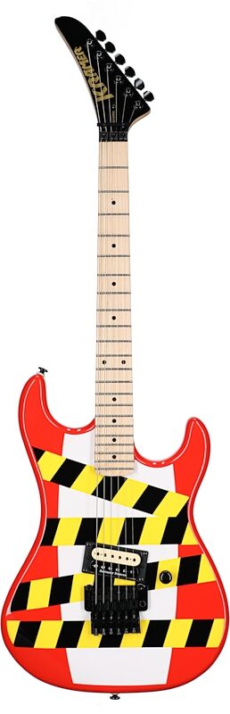 Kramer Baretta Custom Graphics Danger Zone Electric Guitar (with Gig Bag), New, Full Straight Front