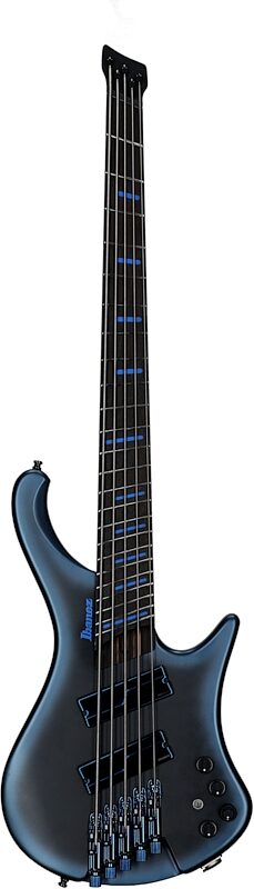 Ibanez EHB5MSBSP Multi-Scale Electric Bass, 5-String (with Gig Bag), Midnight Arctic Ocean, Full Straight Front