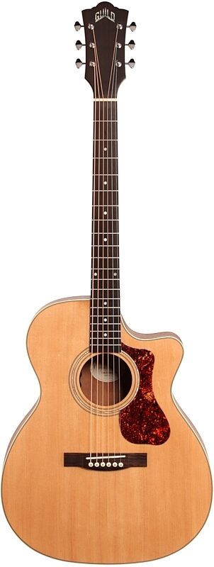 Guild OM-240CE Acoustic-Electric Guitar, Natural, Full Straight Front