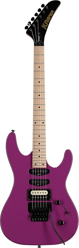 Kramer Striker HSS Electric Guitar, Maple Fingerboard, Majestic Purple, Scratch and Dent, Full Straight Front