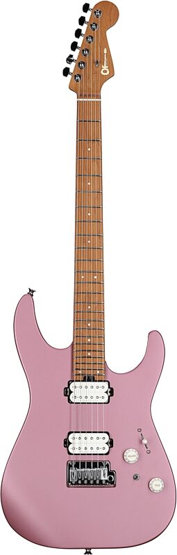 Charvel Pro-Mod DK24 HH 2PT CM Electric Guitar, with Maple Fingerboard, Satin Burgundy Mist, USED, Blemished, Full Straight Front