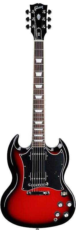 Gibson SG Standard Custom Color Electric Guitar (with Soft Case), Cardinal Red Burst, Full Straight Front