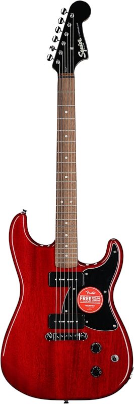 Squier Paranormal Strat-O-Sonic Electric Guitar, Crimson Red, Full Straight Front