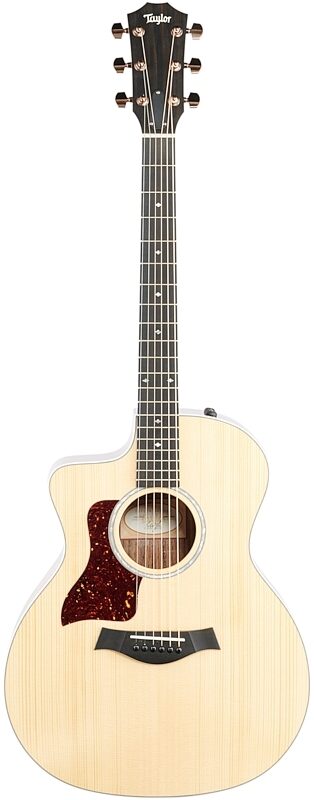 Taylor 214ce Deluxe Grand Auditorium, Left-Handed (with Case), Natural, Full Straight Front