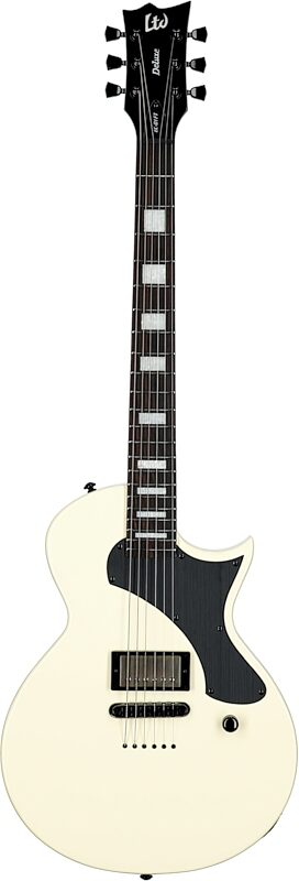 ESP LTD Deluxe EC-01FT Electric Guitar, Olympic White, Full Straight Front