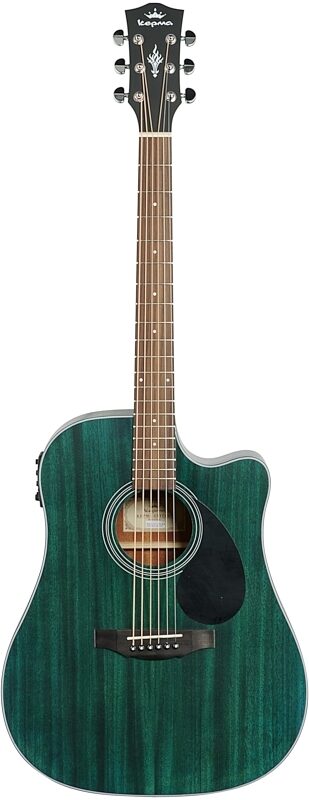 Kepma K3 Series D3-130 Acoustic-Electric Guitar, Blue Matte, with K1 Pickup, Full Straight Front