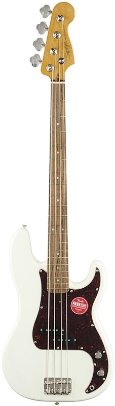 Squier Classic Vibe '60s Precision Bass, with Laurel Fingerboard, Olympic White, Full Straight Front