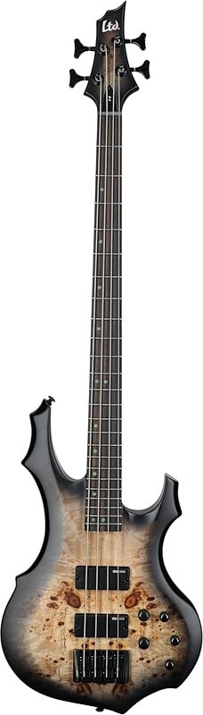 ESP LTD F-4E Electric Bass, Charcoal Burst Satin, Full Straight Front