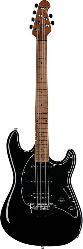 Ernie Ball Music Man Cutlass RS HSS Electric Guitar (with Case), Black, Full Straight Front