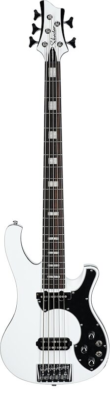 Schecter Stargazer 5 Electric Bass, Gloss White, Full Straight Front