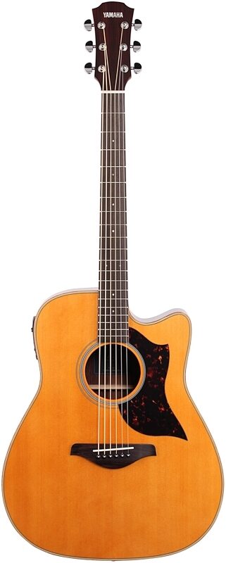 Yamaha A1R Acoustic-Electric Guitar, Vintage Natural, Full Straight Front
