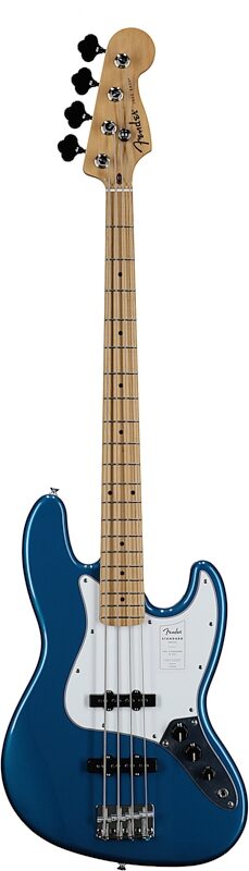 Fender Standard Jazz Bass Guitar, Maple Fingerboard, Aqua Marine Metallic, Full Straight Front