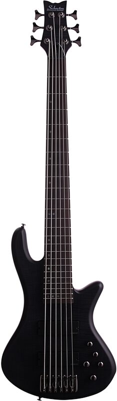 Schecter Stiletto Studio-6 6-String Electric Bass, See Thru Black Satin, Scratch and Dent, Full Straight Front
