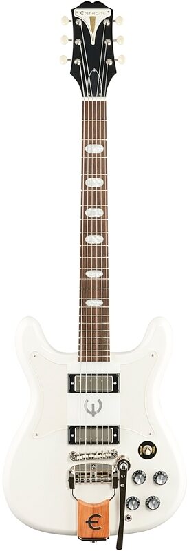 Epiphone Crestwood Custom Electric Guitar, Polaris White, Full Straight Front