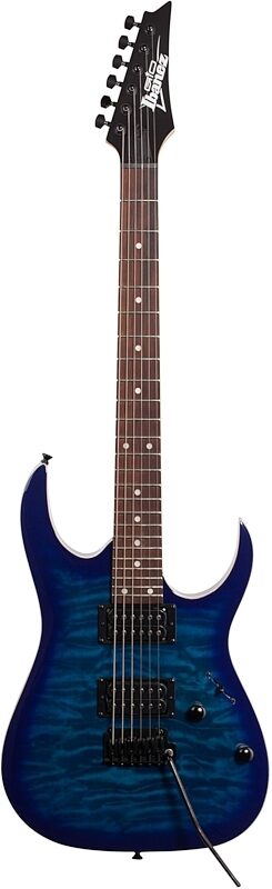 Ibanez GRGA120QA Gio Electric Guitar, Transparent Blue Burst, Full Straight Front