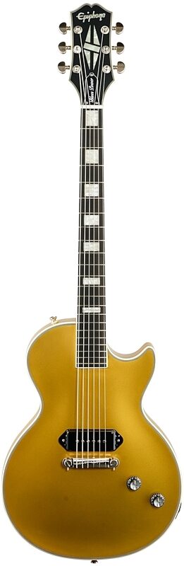 Epiphone Jared James Nichols Gold Glory Les Paul Custom Electric Guitar (with Hard Bag), New, Full Straight Front