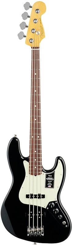 Fender American Professional II Jazz Bass, Rosewood Fingerboard (with Case), Black, Full Straight Front