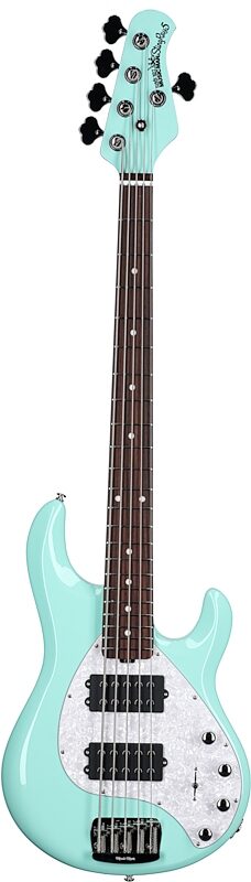 Ernie Ball Music Man StingRay 5 Special HH Electric Bass (with Case), Laguna Green, Full Straight Front