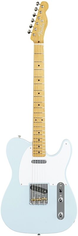 Fender Vintera '50s Telecaster Electric Guitar, Maple Fingerboard (with Gig Bag), Sonic Blue, Full Straight Front