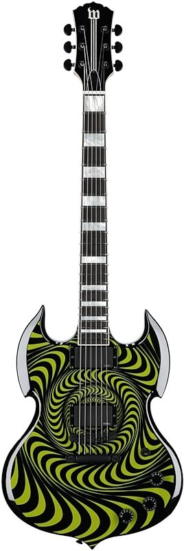 Wylde Audio Barbarian Rawtop Electric Guitar, Grimmest Green, Full Straight Front