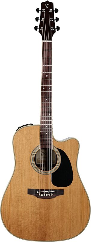 Takamine EF360SCTT Acoustic-Electric Guitar (with Case), Natural, Full Straight Front