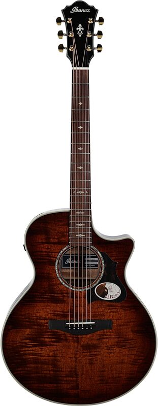 Ibanez AE340FMH Acoustic-Electric Guitar, Mahogany Sunburst High Gloss, Full Straight Front