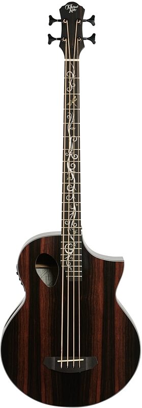 Michael Kelly Dragonfly 4 Port Acoustic-Electric Bass Guitar, Ovangkol Fingerboard, Java, Full Straight Front