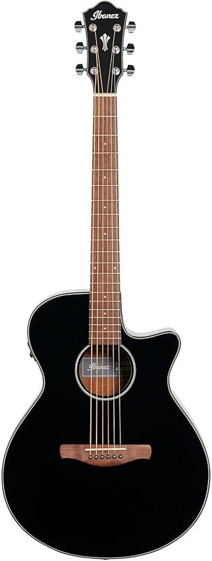 Ibanez AEG50 Acoustic-Electric Guitar, Black, Full Straight Front