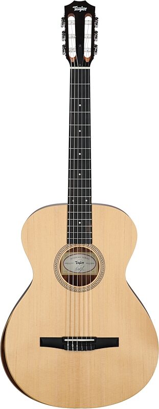 Taylor Academy 12-N Grand Concert Classical Acoustic Guitar (with Gig Bag), Natural, with Gig Bag, Full Straight Front