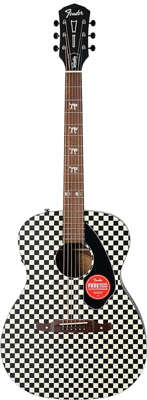 Fender Tim Armstrong Hellcat Acoustic-Electric Guitar, Checkerboard, Full Straight Front