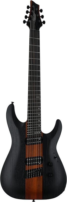Schecter Rob Scallon C-7 Multi-Scale Electric Guitar, 7-String, Satin Dark Roast, Full Straight Front