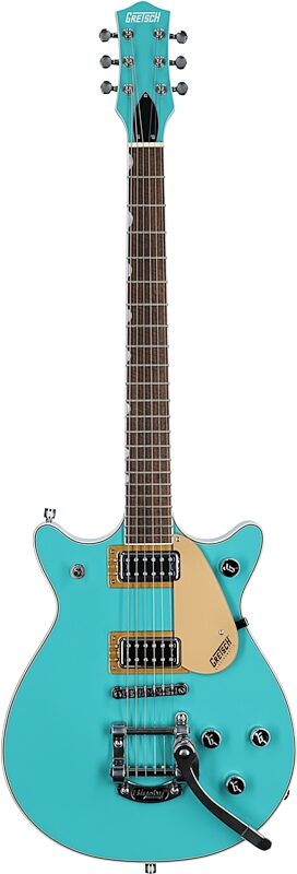 Gretsch G5232T Electromatic Double Jet Electric Guitar, Laurel Fingerboard, Caicos Green, Full Straight Front