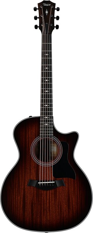 Taylor 324ce Grand Auditorium Acoustic-Electric Guitar (with Case), Shaded Edge Burst, Full Straight Front