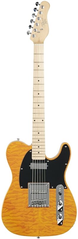 Michael Kelly 1955 Electric Guitar, HH Pau Ferro Fingerboard, Amber, Blemished, Full Straight Front
