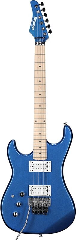 Kramer Pacer Classic Electric Guitar with Floyd Rose, Left-Handed, Radio Blue Metal, Full Straight Front