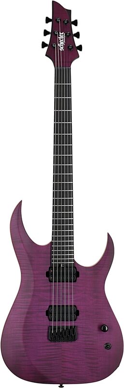 Schecter John Browne Tao-6 Electric Guitar, Transparent Purple, Full Straight Front
