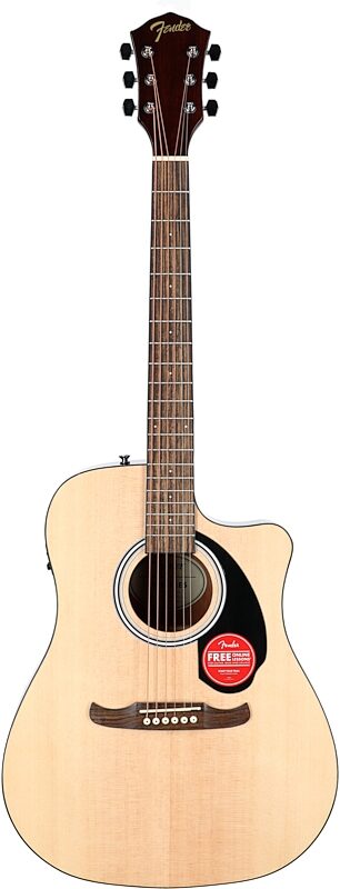 Fender FA-125CE Acoustic-Electric Guitar, Natural, Full Straight Front
