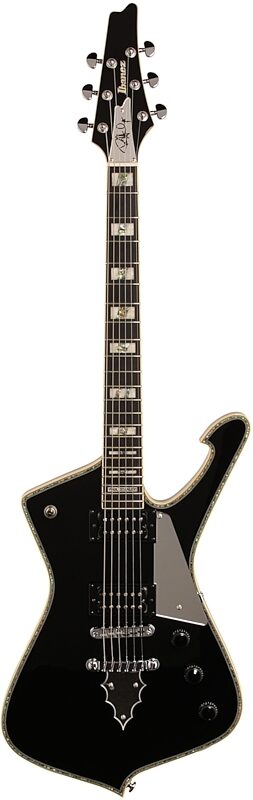 Ibanez Paul Stanley PS120 Electric Guitar, Black, Full Straight Front