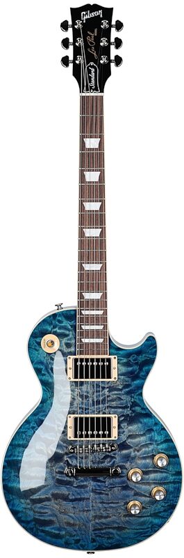 Gibson Exclusive Les Paul Standard 60s AAA Electric Guitar, Quilted Ocean Water, Full Straight Front