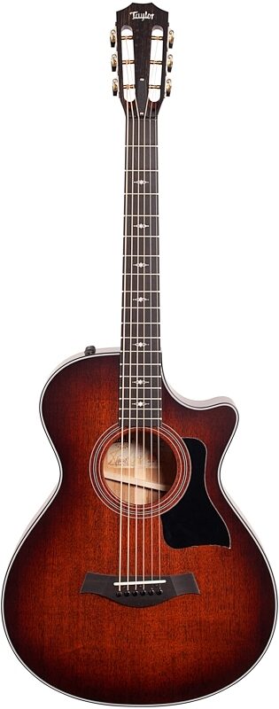 Taylor 322ce 12-Fret Grand Concert Acoustic-Electric Guitar (with Case), Shaded Edge Burst, Full Straight Front